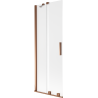 Mexen Velar Duschwand 2-flügelig schiebbar 70 x 150 cm, frostig, Roségold - 896-070-000-31-60
