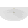 Mexen Bruna freistehende halb freistehende Badewanne 170 x 88 cm, weiß glänzend, Überlauf gebürstet Gold - 52731708800-55