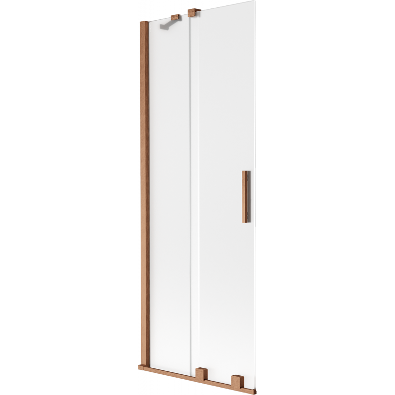 Mexen Velar paroi de baignoire à 2 panneaux coulissants 70 x 150 cm, givre, cuivre brossé - 896-070-000-31-65