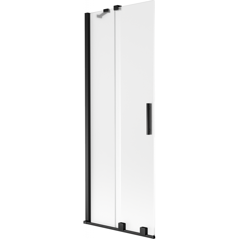 Mexen Velar parawan nawannowy 2-skrzydłowy rozsuwany 70 x 150 cm, szron, czarny - 896-070-000-31-70