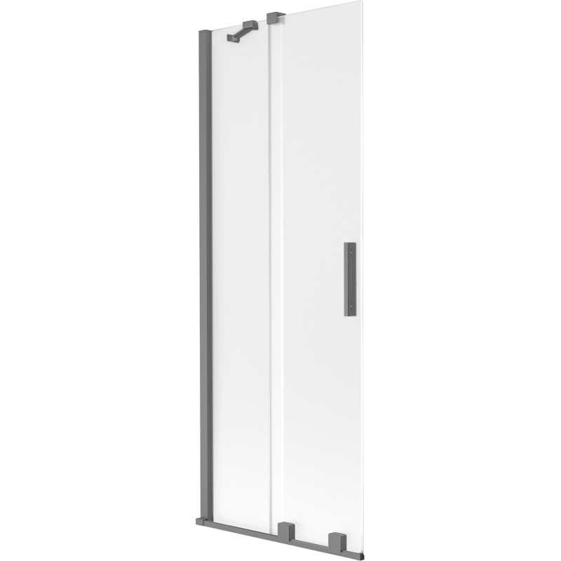 Mexen Velar kahe uksega vannitoa vahesein, lükand, 70 x 150 cm, jääklaas, gun metal - 896-070-000-31-95