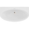 Mexen Bruna freestanding wall-mounted bath 170 x 88 cm, white gloss, brushed copper overflow - 52731708800-65