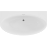 Mexen Bruna vrijstaande tegen de muur badkuip 170 x 88 cm, wit glans, overloop gun gray geborsteld - 52731708800-66