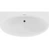 Mexen Bruna vrijstaande wandbad 170 x 88 cm, wit glans, zwarte overloop - 52731708800-70