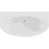 Mexen Bruna freistehende an der Wand stehende Badewanne 170 x 88 cm, weiß glänzend, Überlauf gebürsteter Nickel - 52731708800-97