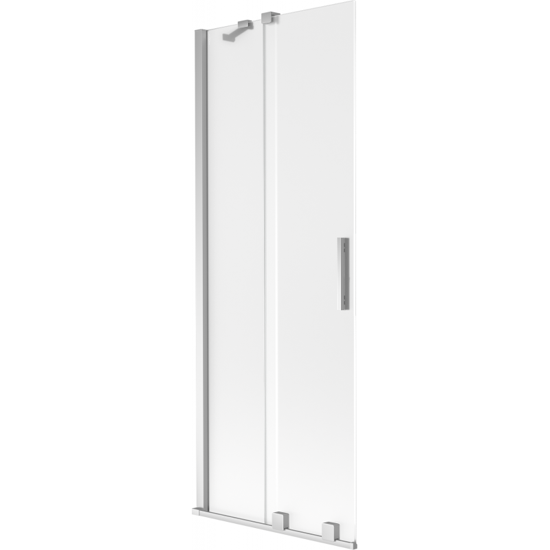 Mexen Velar badwand 2-delig schuifbaar 75 x 150 cm, matglas, chroom - 896-075-000-31-01