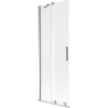 Mexen Velar badwand 2-delig schuifbaar 75 x 150 cm, matglas, chroom - 896-075-000-31-01