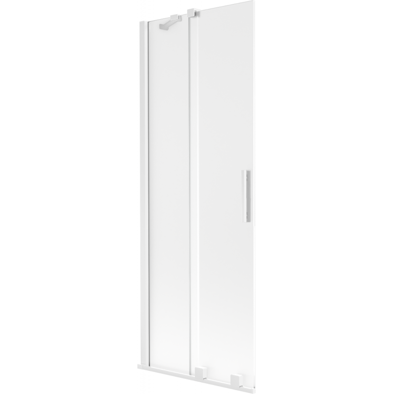 Mexen Velar mampara de baño de 2 paneles deslizantes 75 x 150 cm, esmerilado, blanco - 896-075-000-31-20