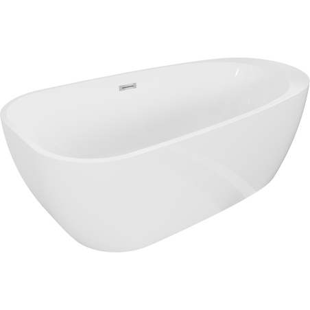Mexen Giada baignoire autoportante 170 x 90 cm, blanc brillant, trop-plein chrome - 52741709000-01