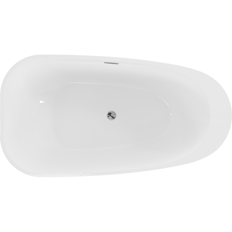 Mexen Giada free-standing bath 170 x 90 cm, white gloss, chrome overflow - 52741709000-01