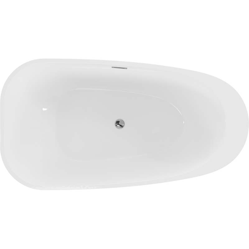 Mexen Giada freistehende Badewanne 170 x 90 cm, weiß glänzend, Überlauf Chrom - 52741709000-01