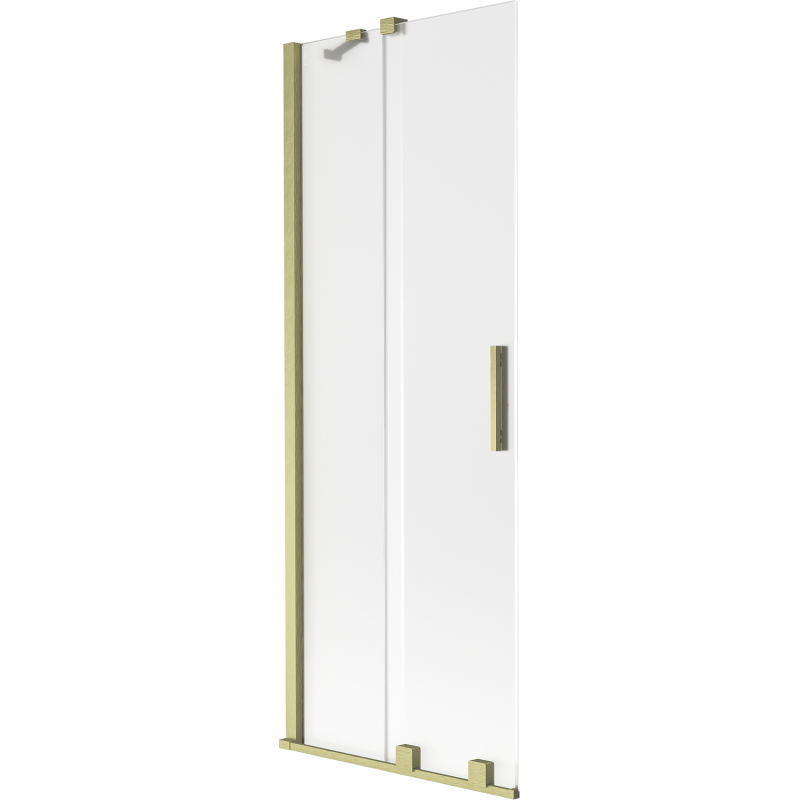 Mexen Velar mampara de ducha de 2 hojas correderas 75 x 150 cm, esmerilada, dorado cepillado - 896-075-000-31-55