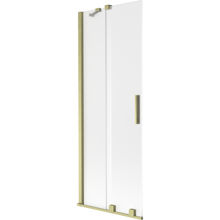 Mexen Velar 2-wing sliding bath screen 75 x 150 cm, frosted, brushed gold - 896-075-000-31-55