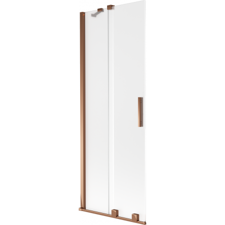 Mexen Velar 2-flügelige, verschiebbare Badewannenabtrennung 75 x 150 cm, matt, Roségold - 896-075-000-31-60
