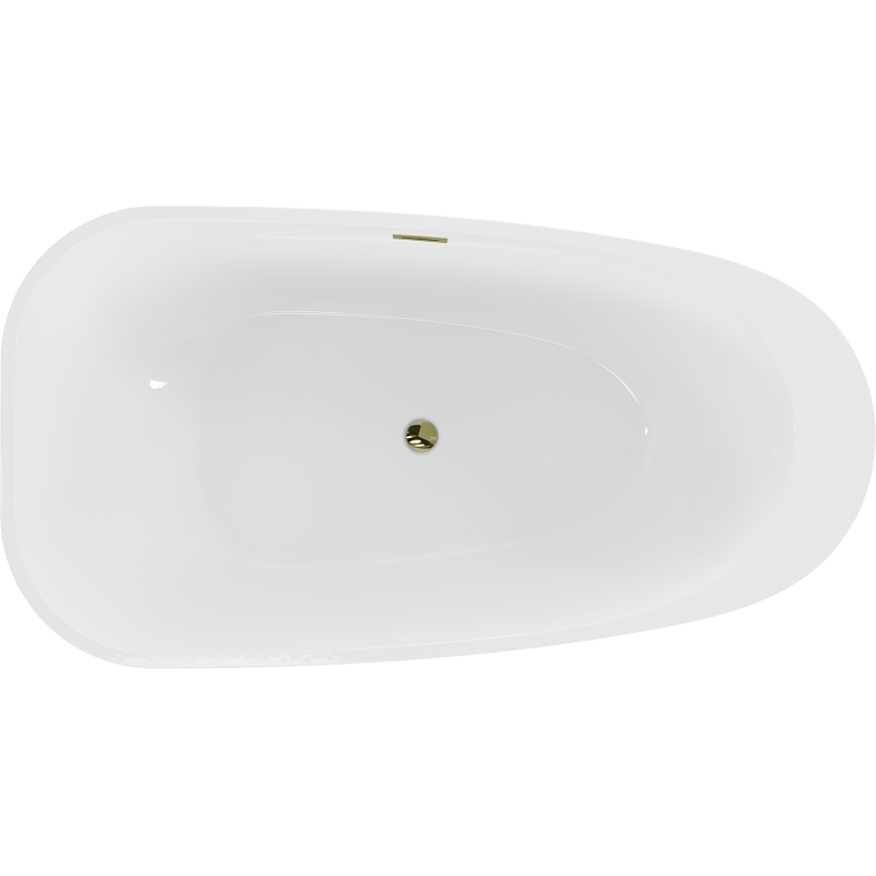 Mexen Giada free-standing bath 170 x 90 cm, white gloss, gold overflow - 52741709000-50
