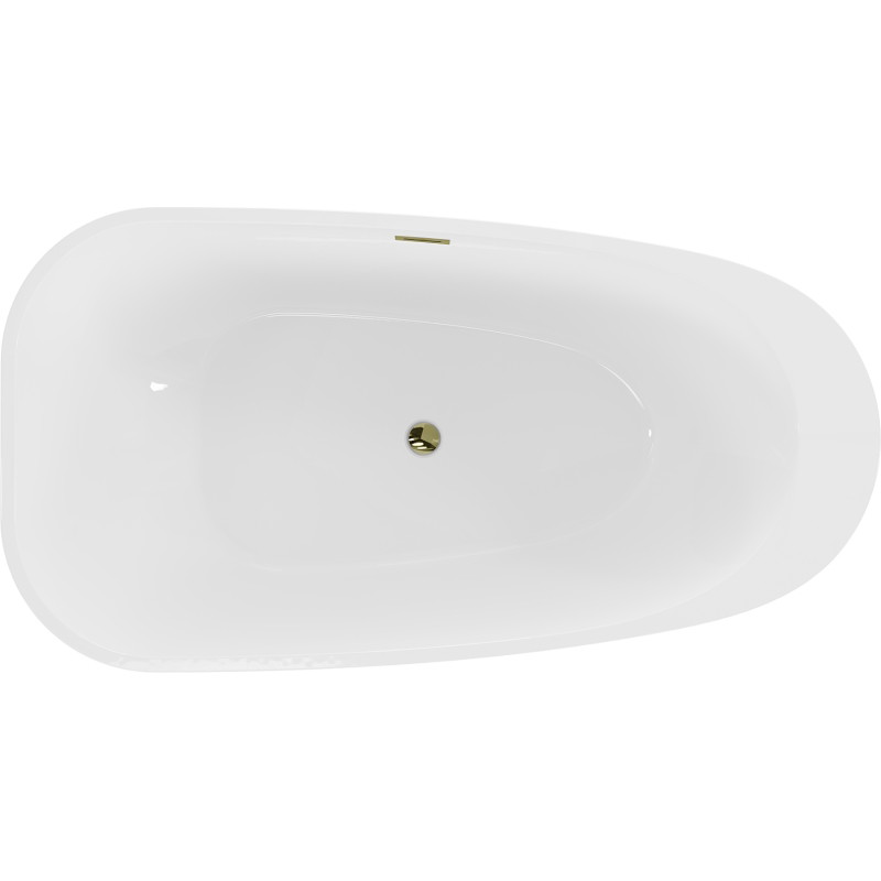 Mexen Giada slobodno stojeća kada 170 x 90 cm, bijeli sjaj, zlatni preljev - 52741709000-50