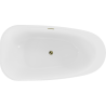 Mexen Giada slobodno stojeća kada 170 x 90 cm, bijeli sjaj, zlatni preljev - 52741709000-50