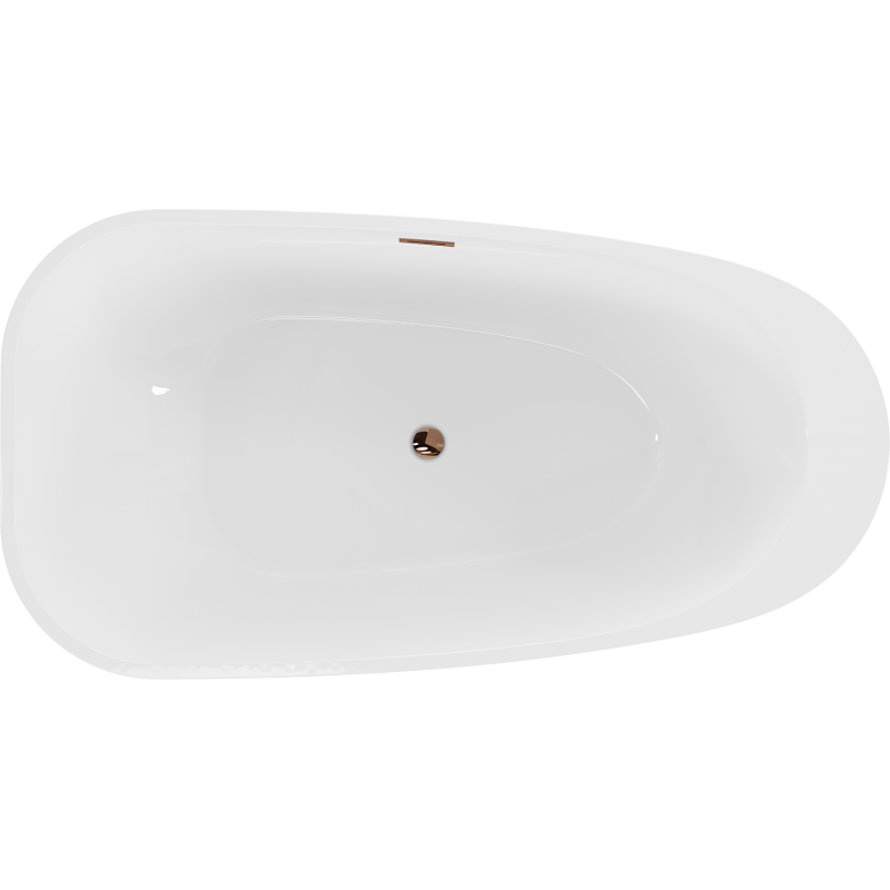 Mexen Giada freestanding bath 170 x 90 cm, white gloss, rose gold overflow - 52741709000-60
