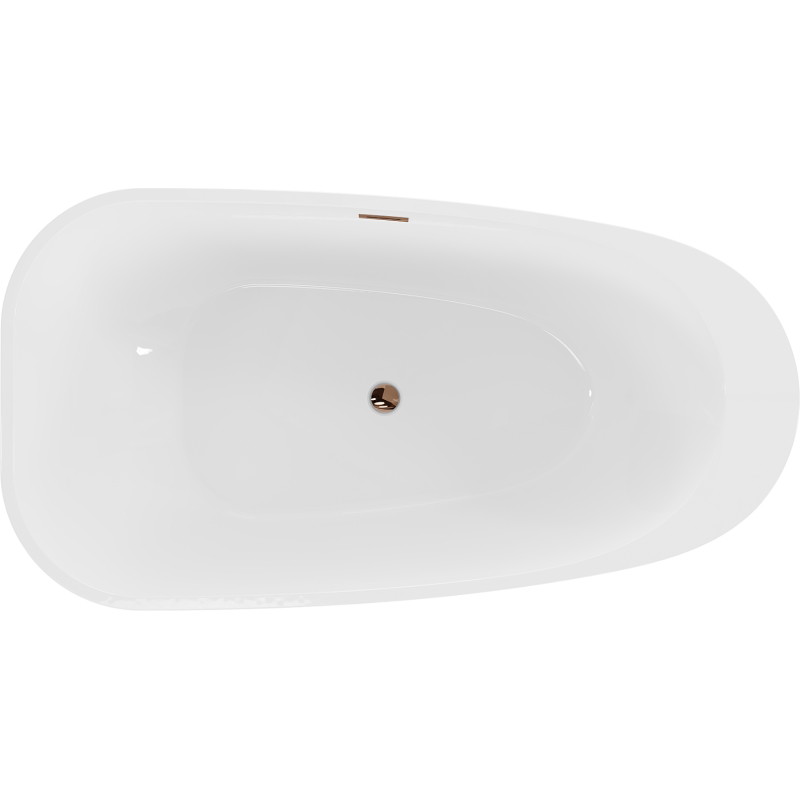 Mexen Giada vaba seisev vann 170 x 90 cm, valge läige, ülevool roosa kuld - 52741709000-60