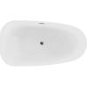 Mexen Giada freestanding bath 170 x 90 cm, white gloss, rose gold overflow - 52741709000-60