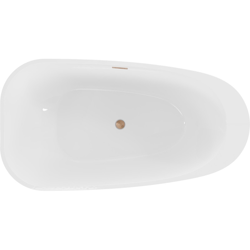 Mexen Giada vabaduseeseisev vann 170 x 90 cm, valge läige, harjatud vask ülevool - 52741709000-65