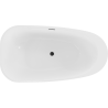 Bain autoportant Mexen Giada 170 x 90 cm, blanc brillant, trop-plein noir - 52741709000-70