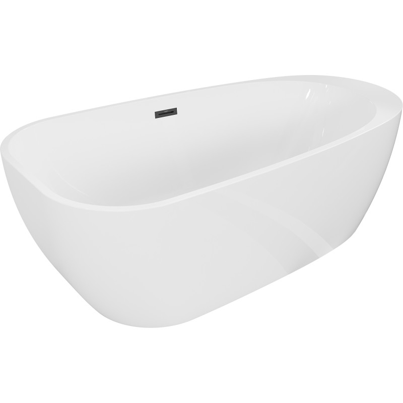 Mexen Giada vabadaltiseisev vann 170 x 90 cm, valge läige, must ülevool - 52741709000-70