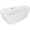 Mexen Giada vrijstaande badkuip 170 x 90 cm, wit glanzend, zwarte overloop - 52741709000-70