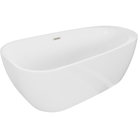 Mexen Giada eraldiseisev vann 170 x 90 cm, valge läige, harjatud nikli ülevool - 52741709000-97