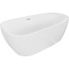 Mexen Giada baignoire autoportante 170 x 90 cm, blanc brillant, trop-plein nickel brossé - 52741709000-97