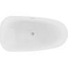 Mexen Giada eraldiseisev vann 170 x 90 cm, valge läige, harjatud nikli ülevool - 52741709000-97