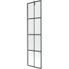 Mexen Next parawan nawannowy 1-skrzydłowy 50 x 150 cm, czarna kratka, gun gray szczotkowany - 895-050-000-00-77-66