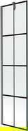 Mexen Next mampara de bañera de 1 hoja 50 x 150 cm, rejilla negra, gris pistola cepillado - 895-050-000-00-77-66