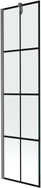 Mexen Next viena paneļa vannas aizslietnis 50 x 150 cm, melns režģis, matēts pelēks - 895-050-000-00-77-66