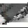 Mexen Next Badewannenwand 1-flügelig 50 x 150 cm, schwarzes Muster, gebürstet Gun Gray - 895-050-000-00-77-66