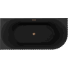 Mexen Gia freistehende Eckbadewanne gerillt links 150 x 75 cm, schwarz matt, Überlauf gebürstetes Kupfer - 52701507571L-65