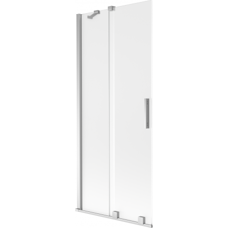 Mexen Velar Badewannenabtrennung 2-flügelig verschiebbar 80 x 150 cm, mattiert, chrom - 896-080-000-31-01