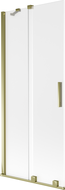 Mexen Velar badwand tweedelig schuifbaar 80 x 150 cm, matglas, goud - 896-080-000-31-50