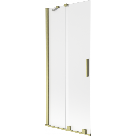 Mexen Velar 2-panel sliding bath screen 80 x 150 cm, frosted, brushed gold - 896-080-000-31-55