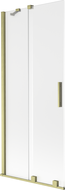 Mexen Velar painel de duche de 2 folhas deslizantes 80 x 150 cm, fosco, dourado escovado - 896-080-000-31-55