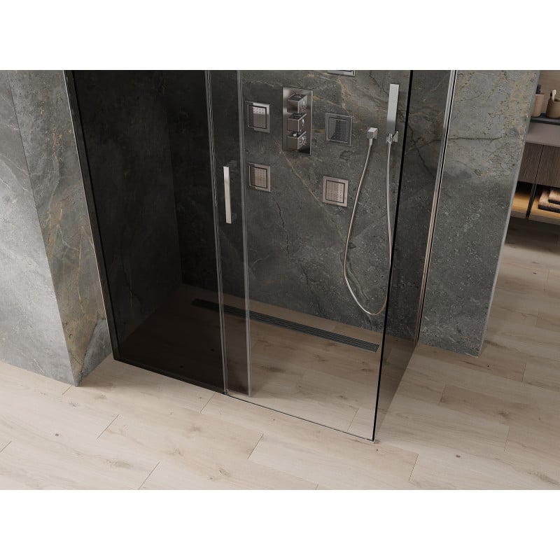 Mexen Omega kabina prysznicowa rozsuwana 160 x 90 cm, grafit, chrom - 825-160-090-01-40