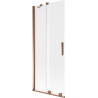 Mexen Velar Duschabtrennung 2-flügelig, verschiebbar 80 x 150 cm, matt, Roségold - 896-080-000-31-60