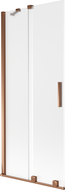 Mexen Velar 2-wing sliding bathtub screen 80 x 150 cm, frost, rose gold - 896-080-000-31-60
