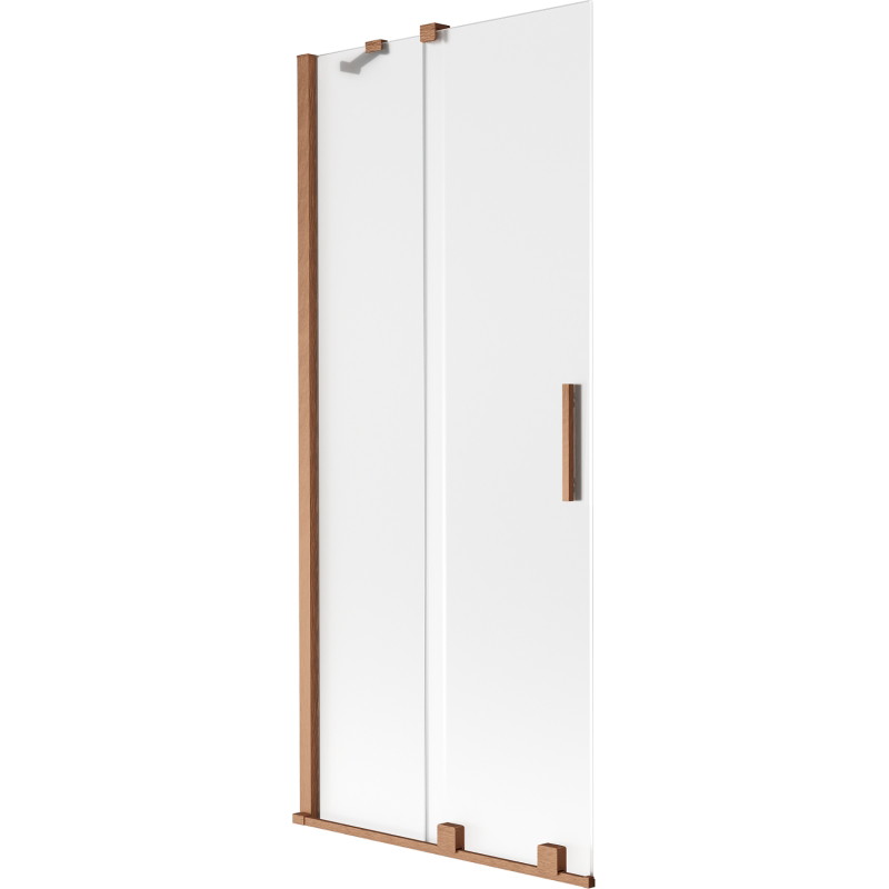 Mexen Velar kahe tiivaga lükandvann 80 x 150 cm, härmas, harjatud vask - 896-080-000-31-65