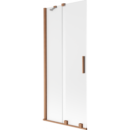 Mexen Velar Duschwand 2-flügelig verschiebbar 80 x 150 cm, matt, gebürstetes Kupfer - 896-080-000-31-65