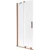 Mexen Velar Duschwand 2-flügelig verschiebbar 80 x 150 cm, matt, gebürstetes Kupfer - 896-080-000-31-65