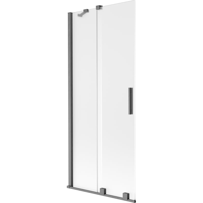 Mexen Velar vannitoaparavann, kaheosaline lükand, 80 x 150 cm, härmatis, harjatud püssihall - 896-080-000-31-66
