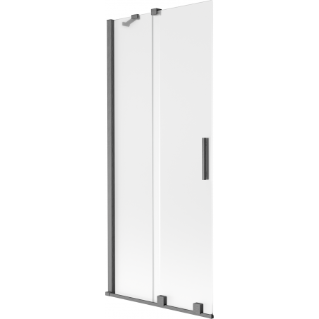Mexen Velar vannitoaparavann, kaheosaline lükand, 80 x 150 cm, härmatis, harjatud püssihall - 896-080-000-31-66