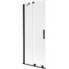 Mexen Velar Duschwand 2-flügelig verschiebbar 80 x 150 cm, satiniert, schwarz - 896-080-000-31-70