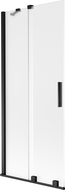 Mexen Velar klizni paravan za kadu s 2 krila 80 x 150 cm, mat, crni - 896-080-000-31-70